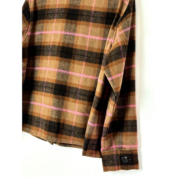 BB Dakota Steve Madden Plaid Jacket Shacket Size 2XL Classic Neutral F56 - Picture 12 of 15